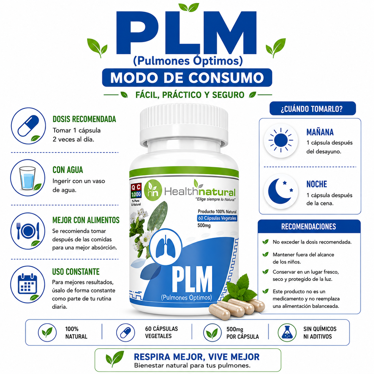 PLM(PULMONARIA) HEALTHNATURAL 500MG - 3