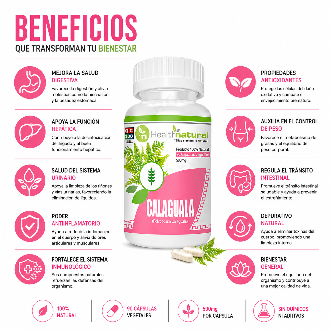 PACK 3 CALAGUALA HEALTHNATURAL 1500MG - 2