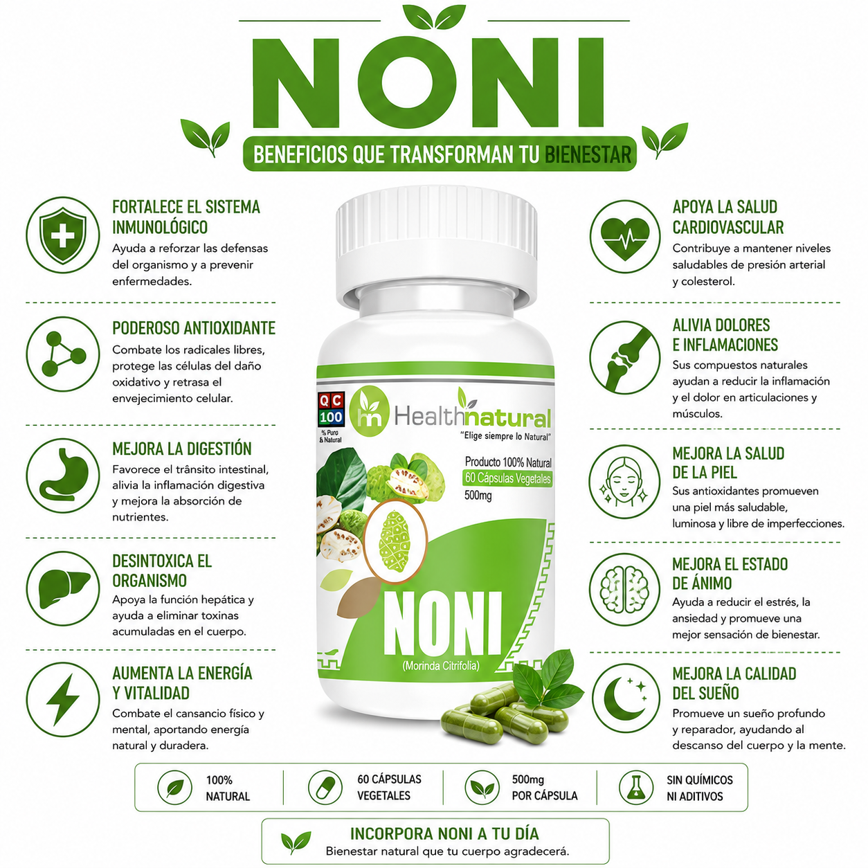 PACK 2 NONI HEALTHNATURAL 1000MG - 2