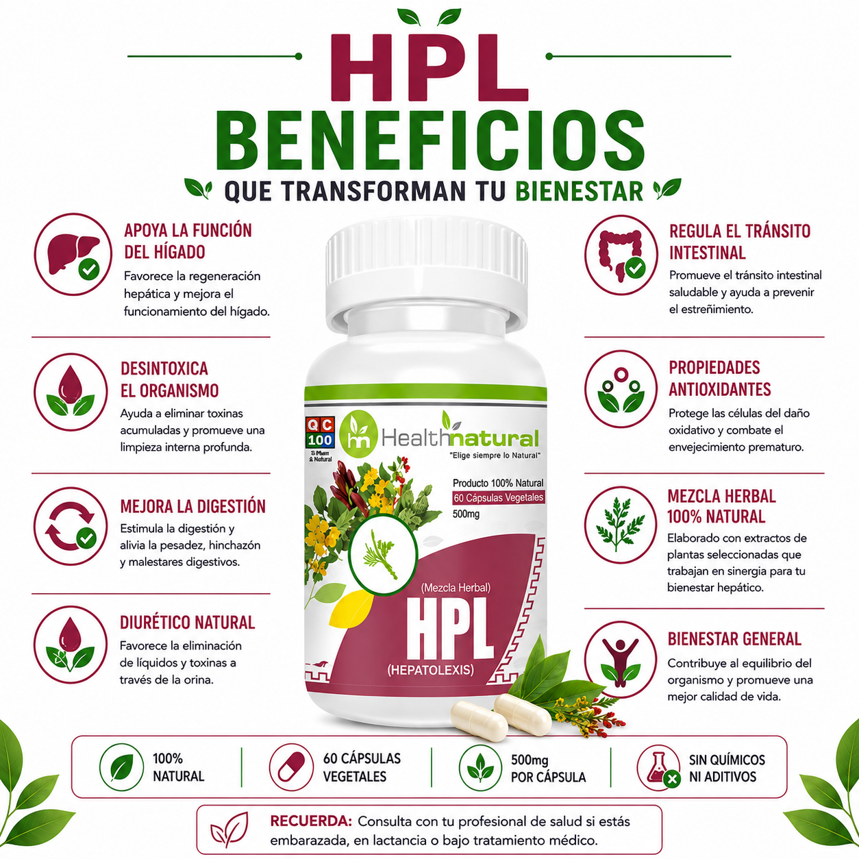 HEPATOLEX (HPL) HEALTHNATURAL 500MG - 2