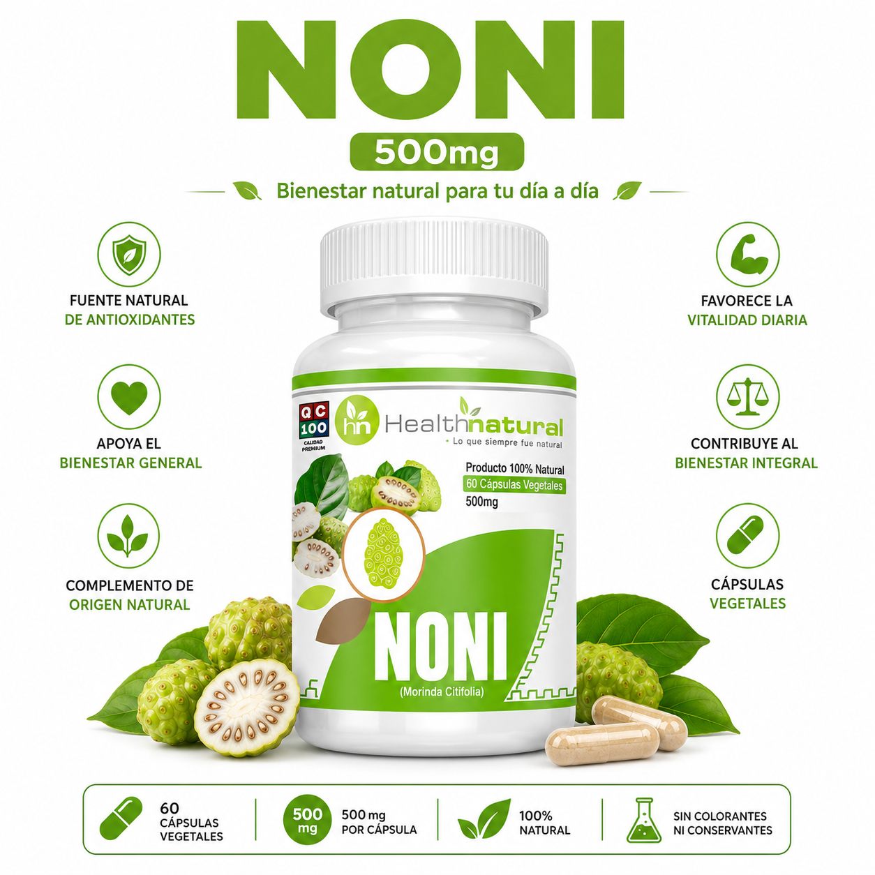 NONI HEALTHNATURAL 500MG - 1