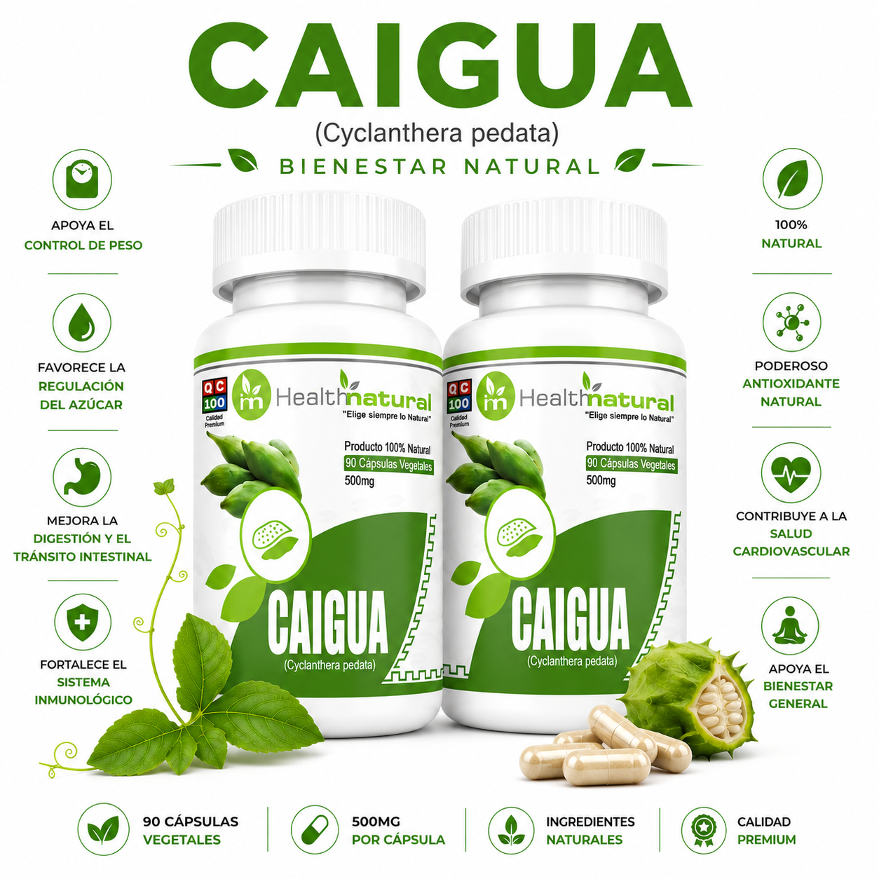 PACK 2 CAIGUA HEALTHNATURAL 1000MG - 1