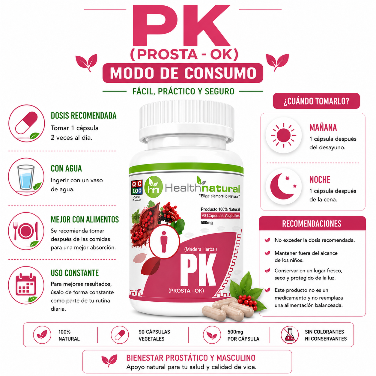 PK(PROSTA-OK) HEALTHNATURAL 500MG - 3