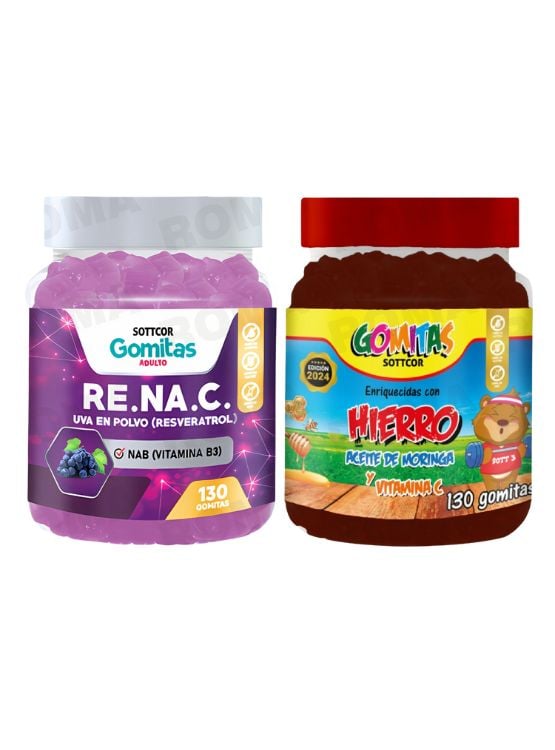GOMITAS RESVERATROL 130UND + GOMITAS HIERRO NIÑOS 130UND - 1