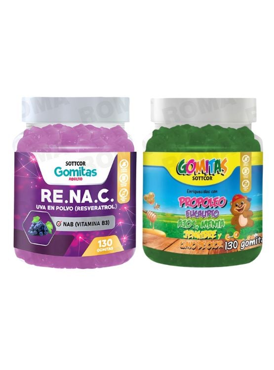 GOMITAS RESVERATROL 130UND + GOMITAS PROPÓLEO NIÑOS 130UND - 1