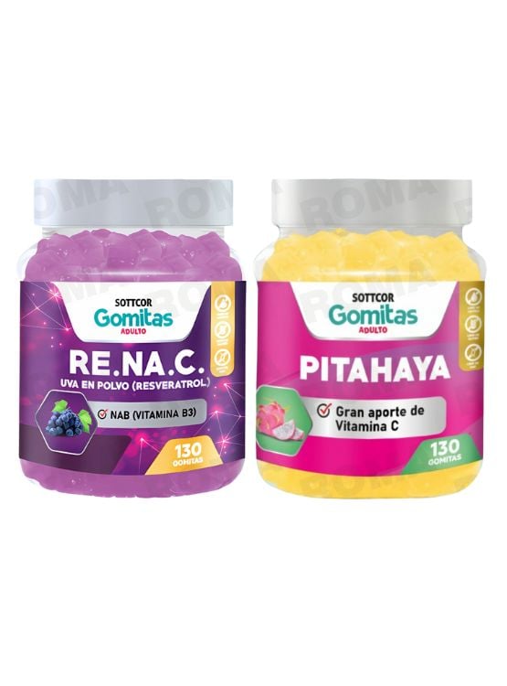 GOMITAS RESVERATROL 130UND + GOMITAS PITAHAYA 130UND - 1