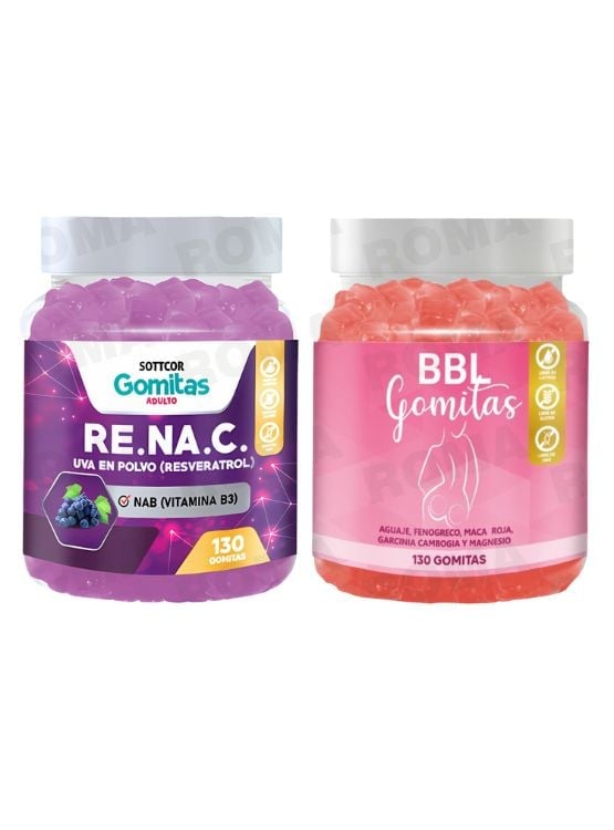 GOMITAS RESVERATROL 130UND + GOMITAS AGUAJE BBL 130UND - 1