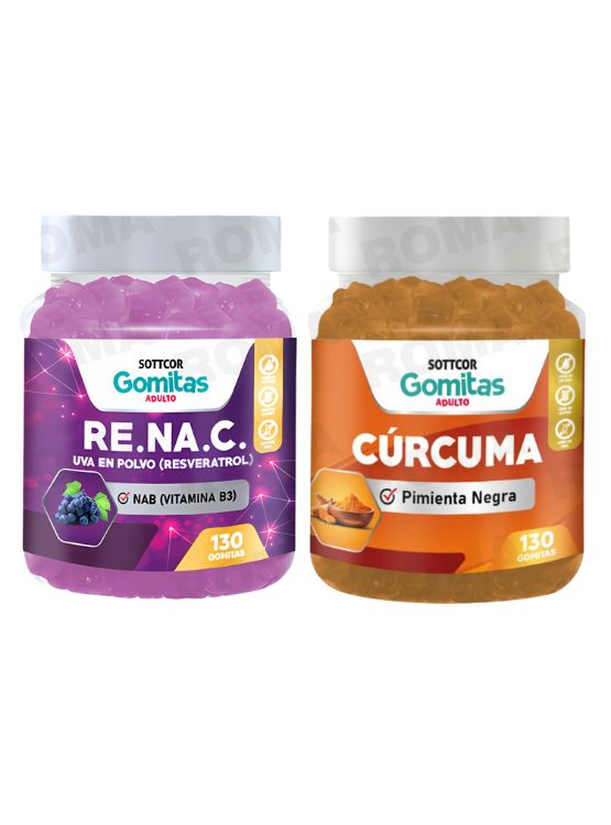 GOMITAS RESVERATROL 130UND + GOMITAS CÚRCUMA 130UND - 1