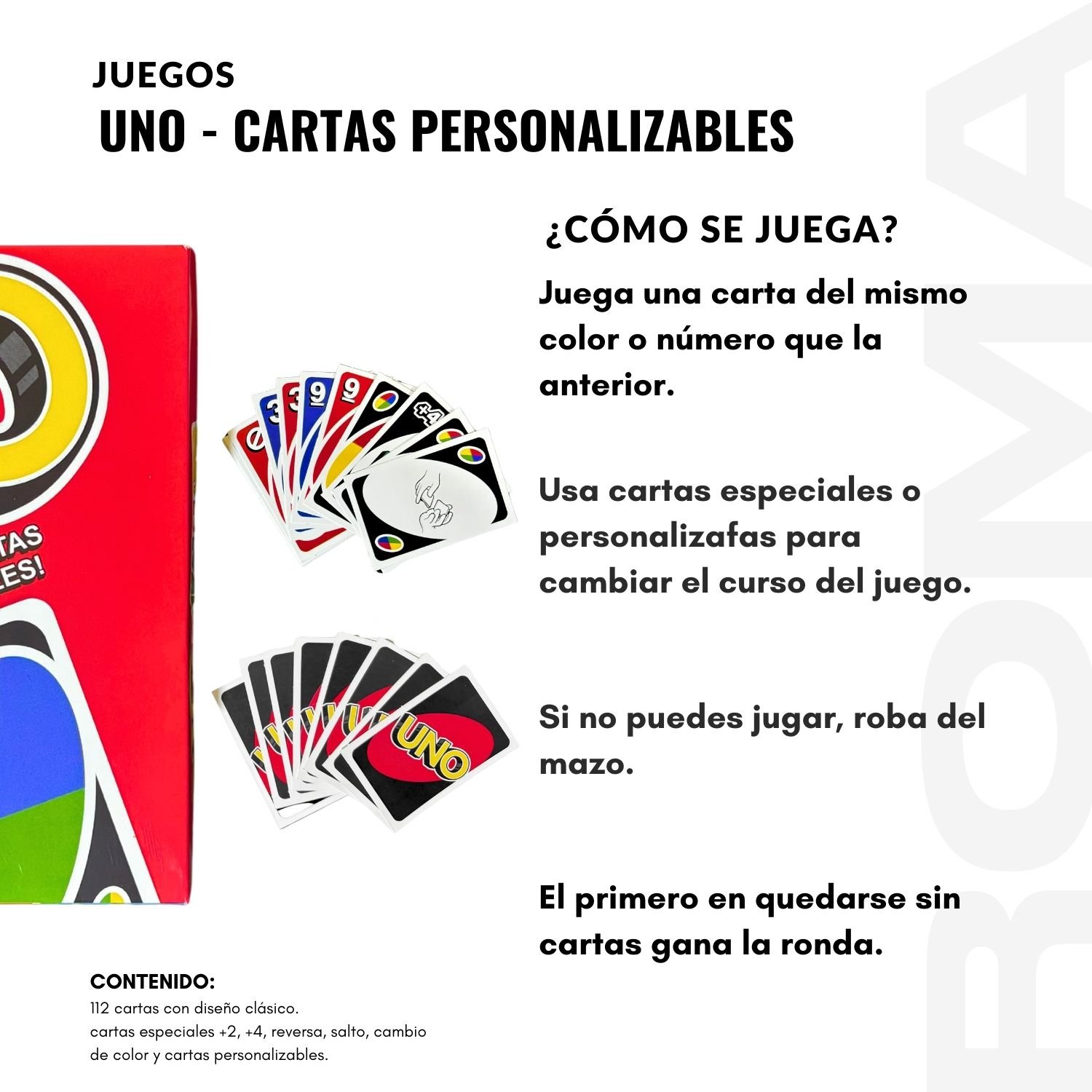 UNO – CARTAS PERSONALIZABLES JUEGO DE CARTAS - 3