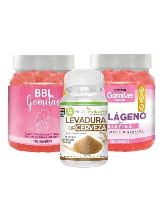 GOMITAS AGUAJE BBL+GOMITAS COLÁGENO+LEVADURA DE CERVEZA HEALTHNATURAL - 1
