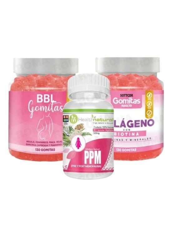 GOMITAS AGUAJE BBL + GOMITAS COLÁGENO CON BIOTINA + PPM HEALTHNATURAL - 1