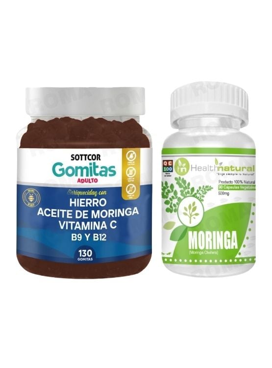 GOMITAS HIERRO 130UND + MORINGA HEALTHNATURAL - 1