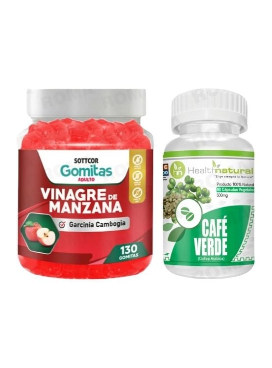 GOMITAS VINAGRE DE MANZANA + CAFÉ VERDE HEALTHNATURAL - 1