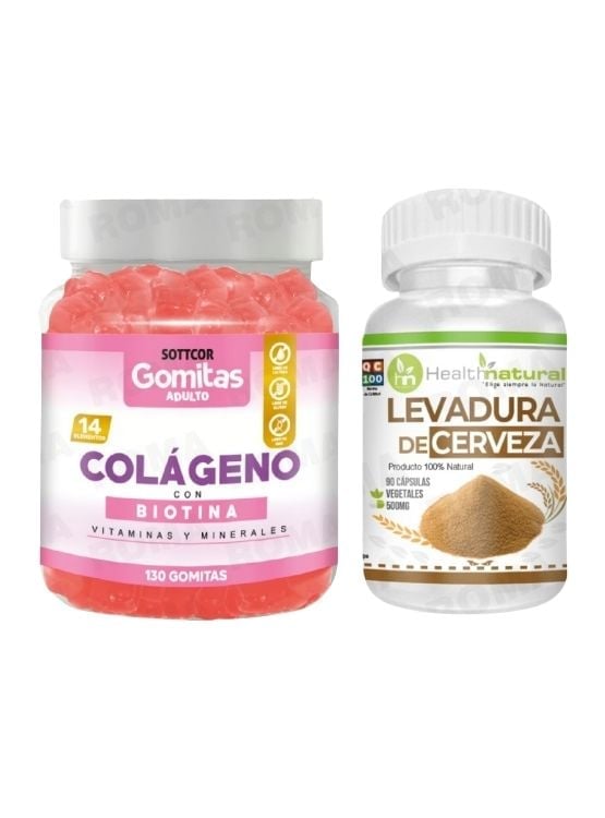 GOMITAS COLÁGENO CON BIOTINA + LEVADURA DE CERVEZA HEALTHNATURAL - 1