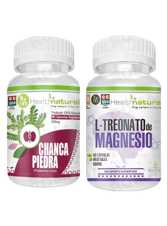 CHANCA PIEDRA HEALTHNATURAL + L-TREONATO DE MAGNESIO HEALTHNATURAL - 1