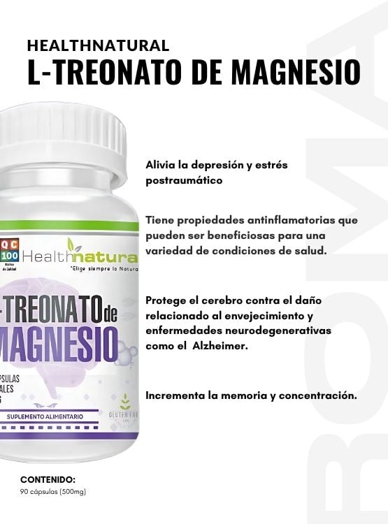 CHANCA PIEDRA HEALTHNATURAL + L-TREONATO DE MAGNESIO HEALTHNATURAL - 3