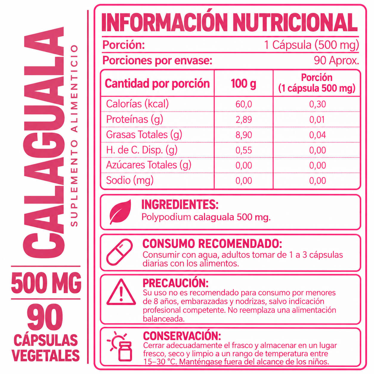 AGUAJE HEALTHNATURAL 500MG + CALAGUALA HEALTHNATURAL 500MG - 3