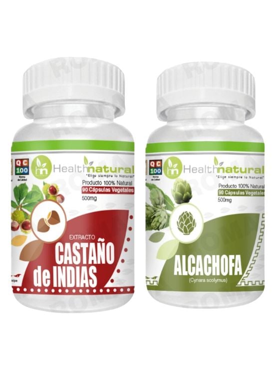 CASTAÑO DE INDIAS HEALTHNATURAL 500MG + ALCACHOFA HEALTHNATURAL 500MG - 1