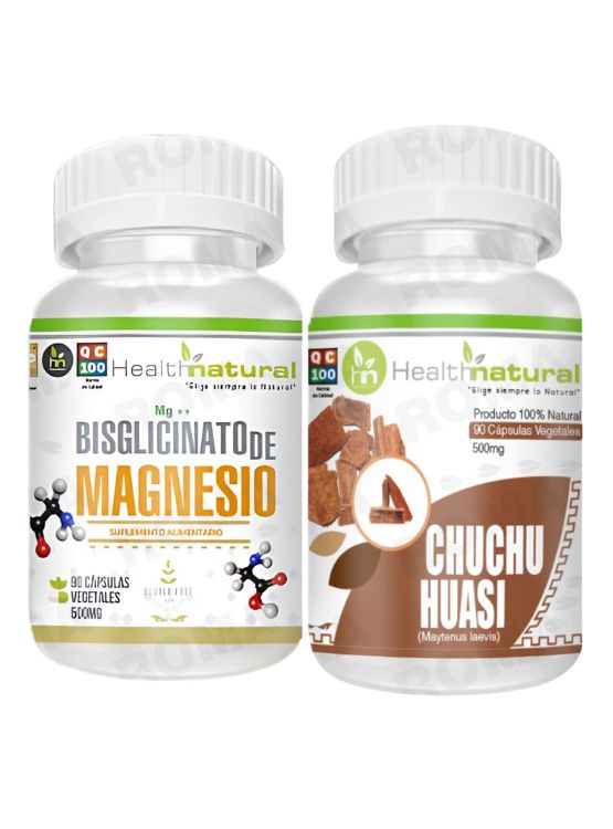 BISGLICINATO DE MAGNESIO HEALTHNATURAL + CHUCHUHUASI HEALTHNATURAL - 1