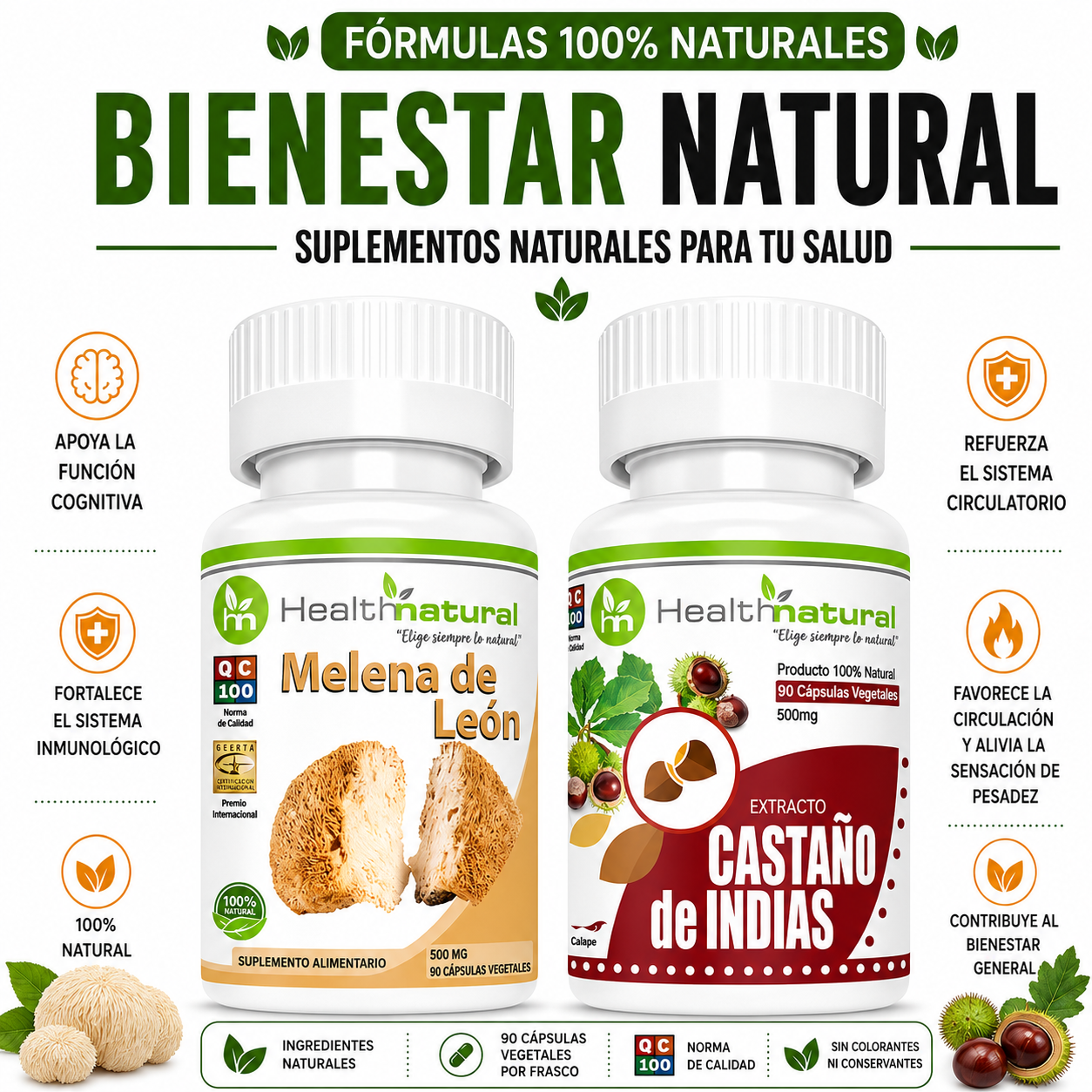 MELENA DE LEÓN HEALTHNATURAL + CASTAÑO DE INDIAS HEALTHNATURAL - 1