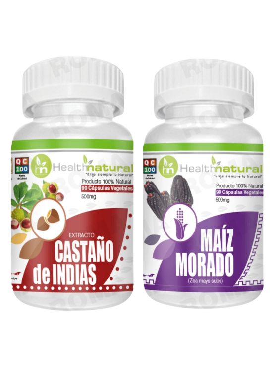 CASTAÑO INDIAS HEALTHNATURAL 500MG + MAIZ MORADO HEALTHNATURAL 500MG - 1