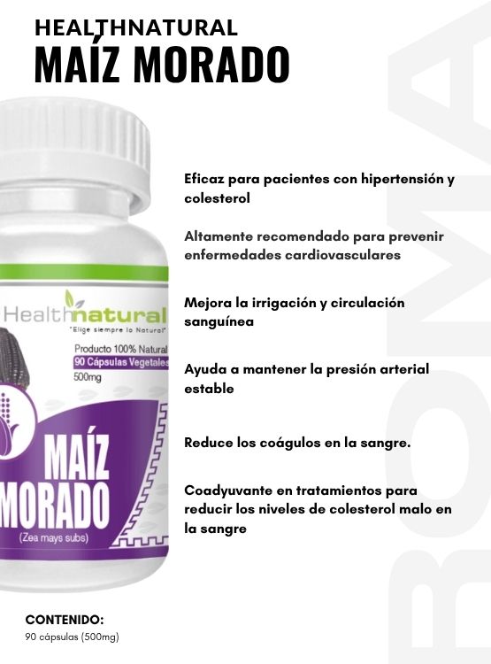 CASTAÑO INDIAS HEALTHNATURAL 500MG + MAIZ MORADO HEALTHNATURAL 500MG - 3