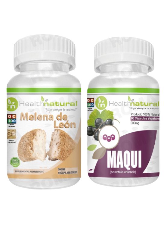 MELENA DE LEÓN HEALTHNATURAL 500MG + MAQUI HEALTHNATURAL 500MG - 1
