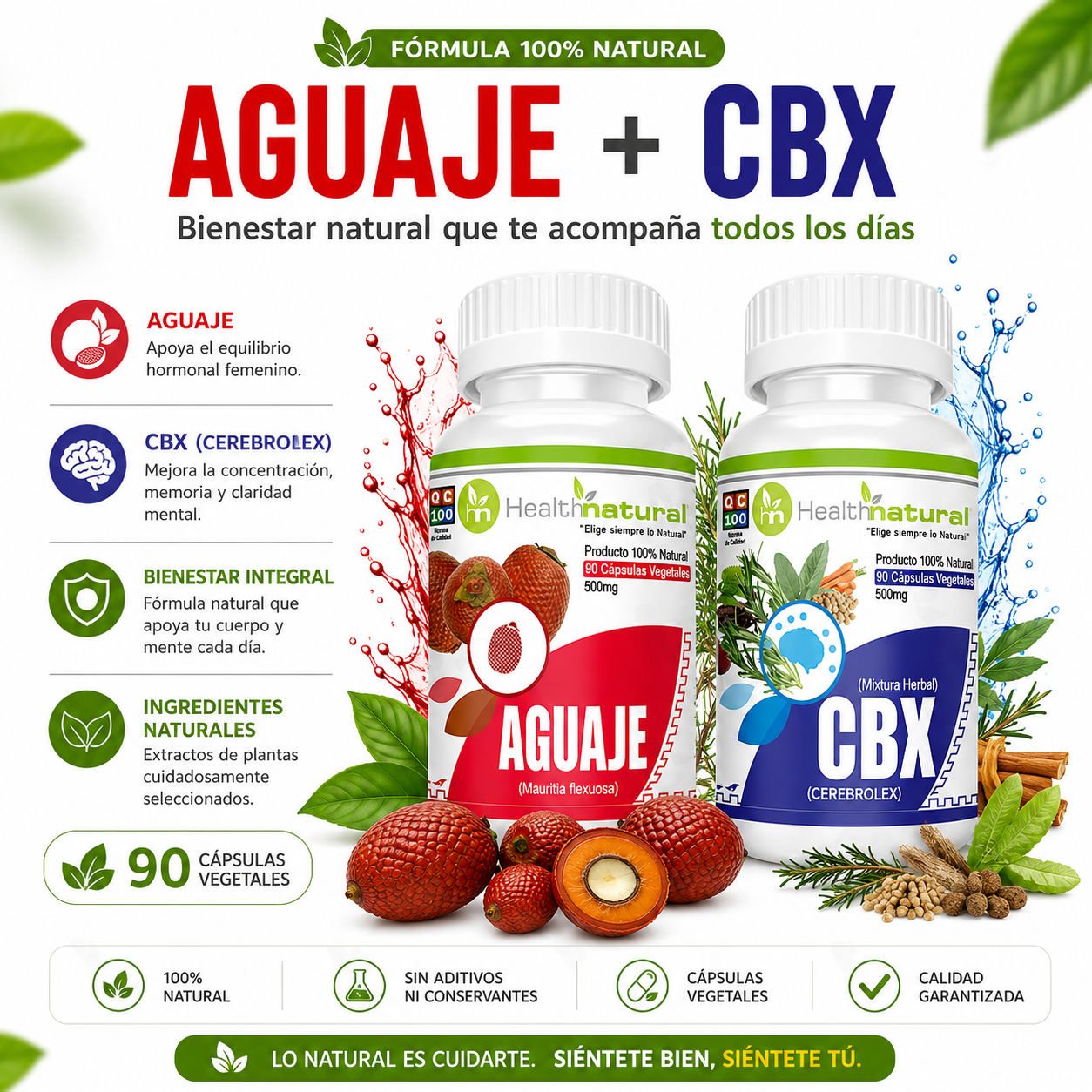 AGUAJE HEALTHNATURAL 500MG + CBX(CEREBROLEXS) HEALTHNATURAL 500MG - 1