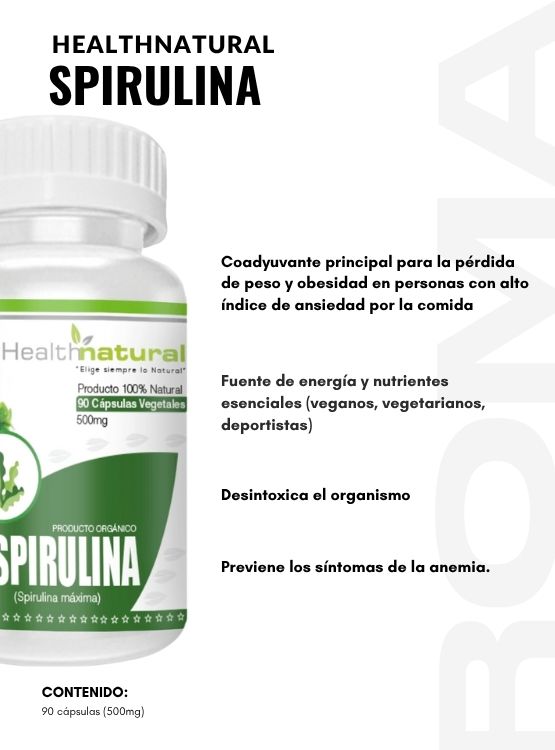 ASHWAGANDHA HEALTHNATURAL 500MG + SPIRULINA HEALTHNATURAL 500MG - 3