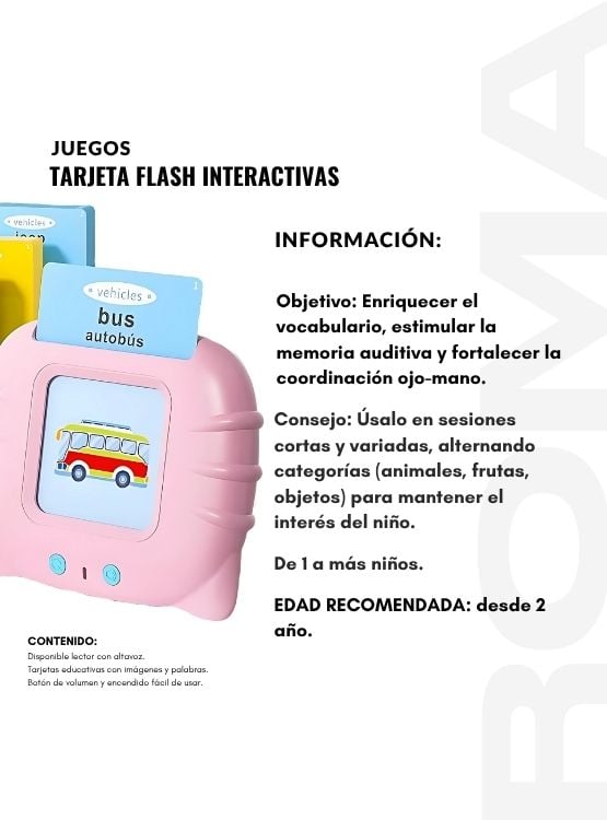 TARJETAS FLASH INTERACTIVAS AUDIBLES - JUEGO DIDÁTICO - 2