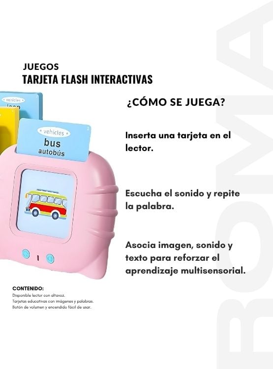 TARJETAS FLASH INTERACTIVAS AUDIBLES - JUEGO DIDÁTICO - 3