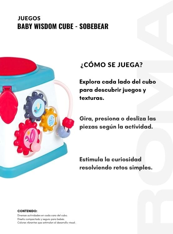 CUBO INTERACTIVO SOBEBEAR - JUEGO DIDÁTICO - 3