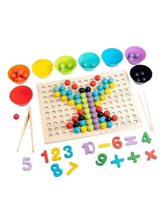 CUENTAS CON TABLERO DE CLAVIJAS MONTESORI - JUEGO DIDÁTICO - 1