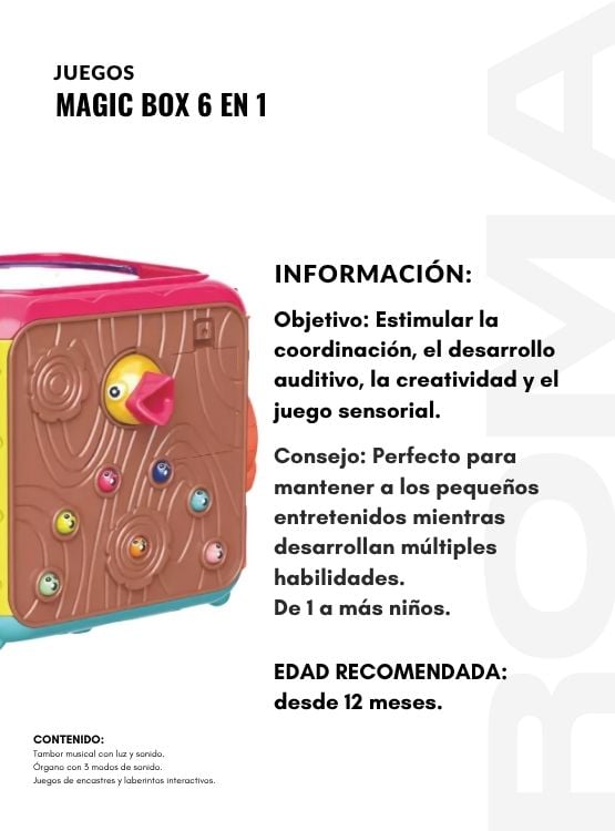 TECLADO PERRITO 6 EN 1 MAGIC BOX - JUEGO DIDÁTICO - 2