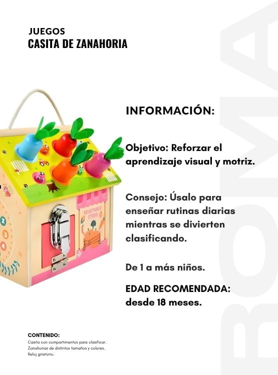CASITA DIDÁCTICA DE ZANAHORIA ENCAJABLE - 2