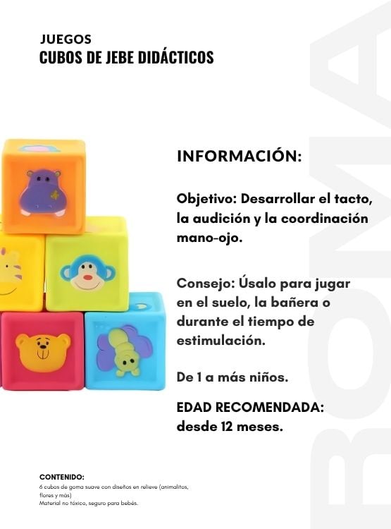 CUBOS DIDÁCTIVOS DE SILICONA EN CAJA - 2