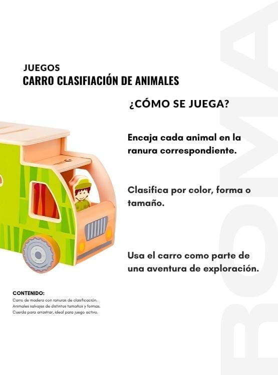CARRO CLASIFICACIÓN DE ANIMALES - JUEGO DIDÁTICO - 3