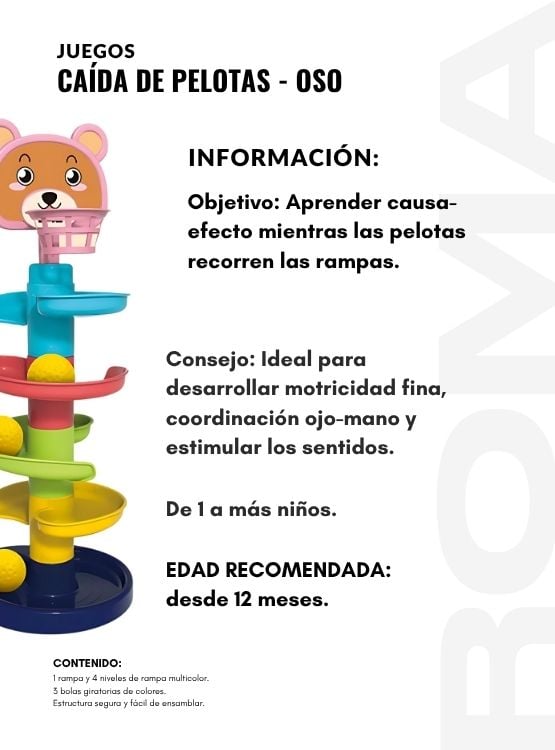 CAÍDA DE PELOTAS OSO - JUEGO DIDÁTICO - 2