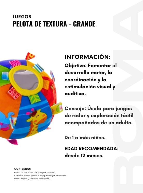 PELOTA DE TEXTURAS GRANDE - JUEGO DIDÁTICO - 2