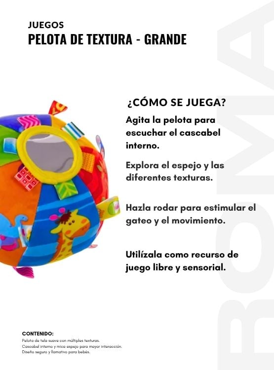 PELOTA DE TEXTURAS GRANDE - JUEGO DIDÁTICO - 3