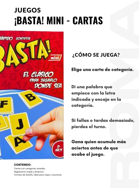 BASTA MINI - JUEGO DE CARTAS - 3