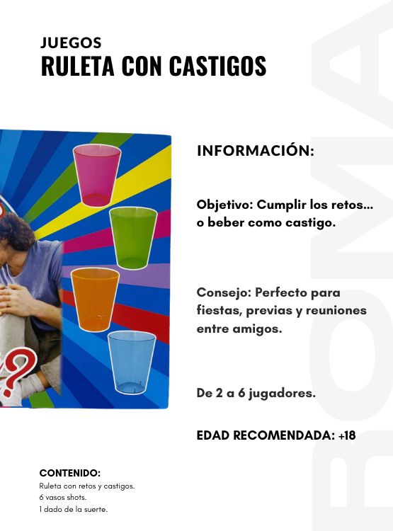 RULETA DE CASTIGOS 2 EN 1 – JUEGO DE MESA - 2