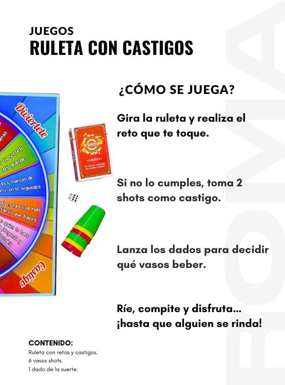 RULETA DE CASTIGOS 2 EN 1 – JUEGO DE MESA - 3