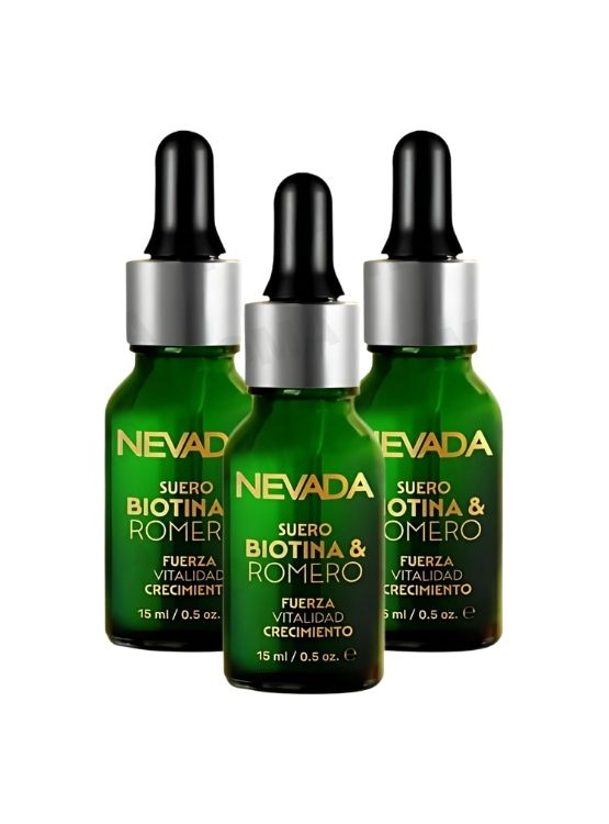 PACK 3 SERUM DE BIOTINA Y ROMERO 15ML NEVADA - 1