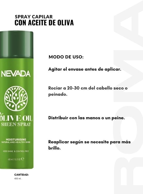 PACK 3 SPRAY CAPILAR CON ACEITE DE OLIVA 450ML NEVADA - 3