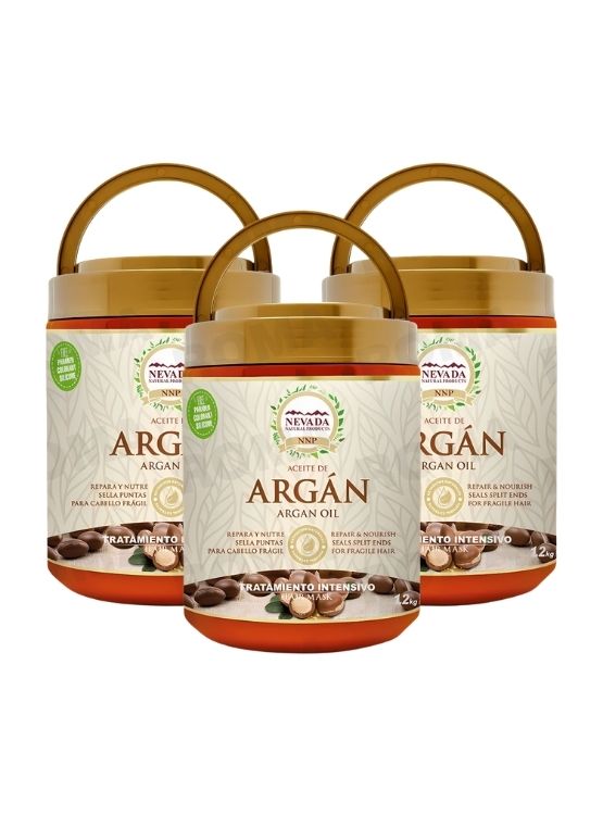 PACK 3 TRATAMIENTO DE ACEITE DE ARGÁN 1.2KG NEVADA - 1