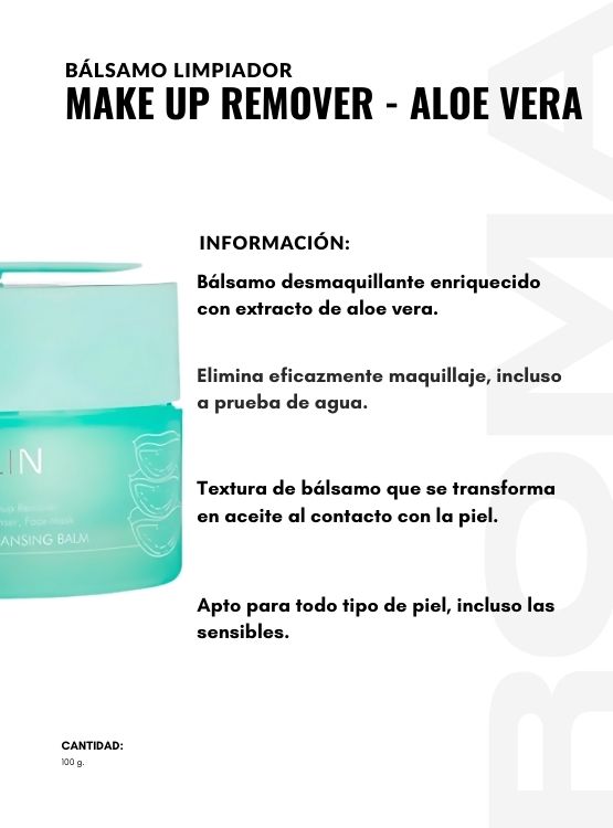 BÁLSAMO LIMPIADOR MAKE UP REMOVER – ALOE VERA 100G ESTELIN - 2