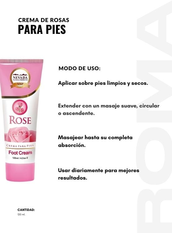 PACK 2 CREMA DE ROSAS PARA PIES 120ML NEVADA - 3