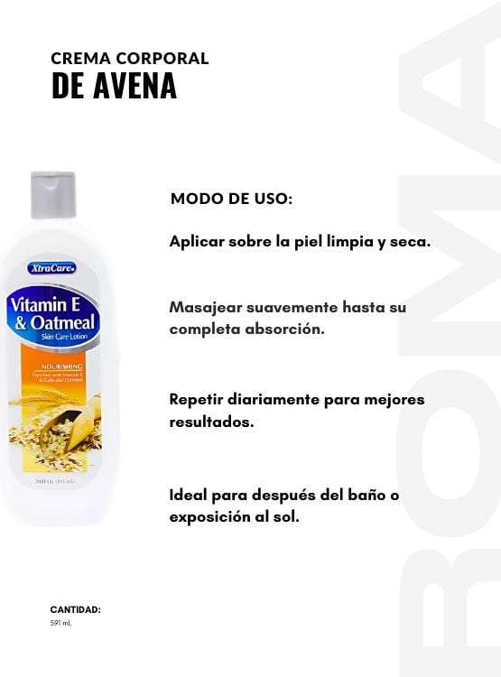 PACK 3 CREMA CORPORAL DE AVENA 591ML XTRACARE - 3