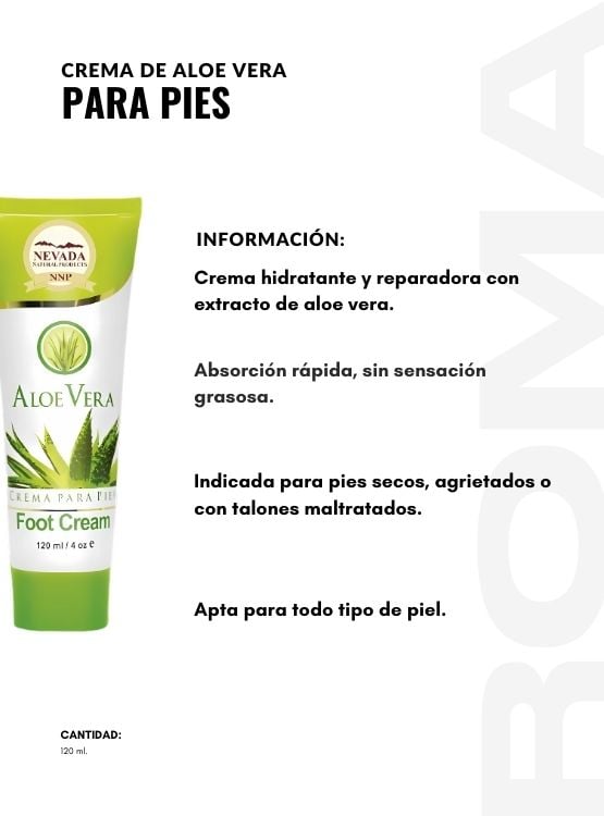 CREMA DE ALOE VERA PARA PIES 120ML NEVADA - 2